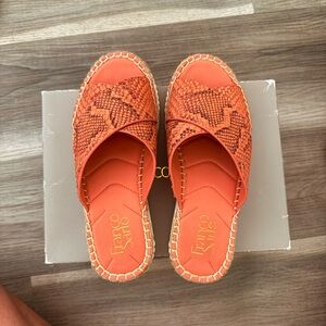 Franco Sarto Orange Espadrille Slip-Ons